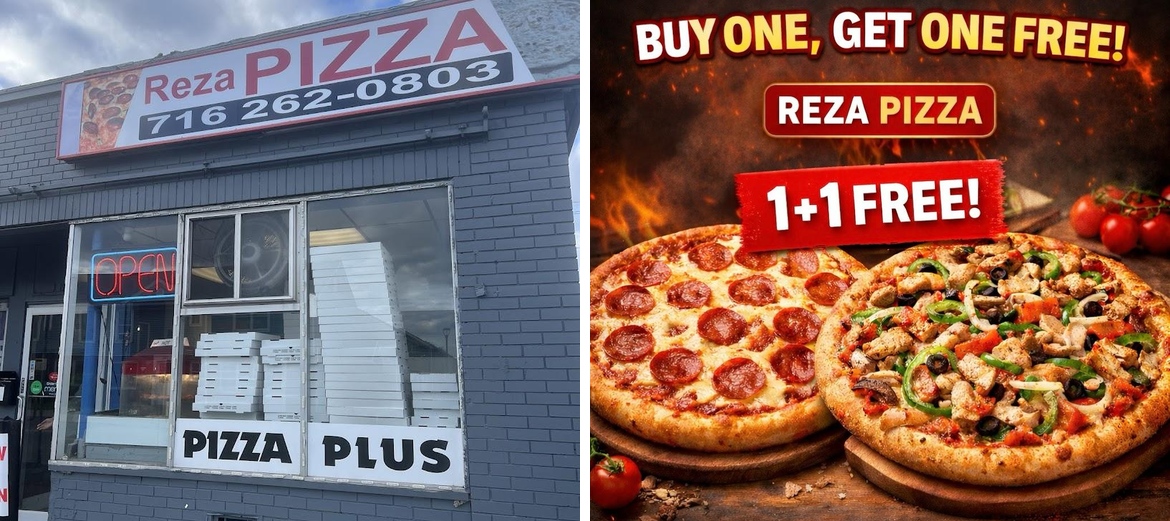Reza Pizza Menu